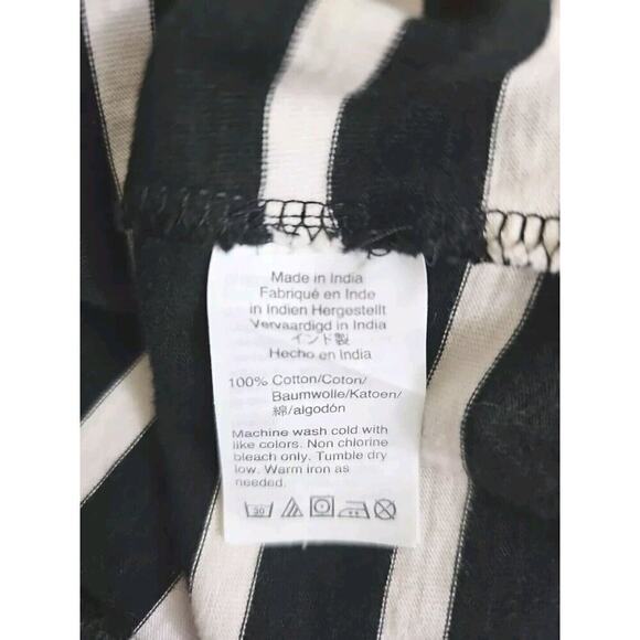 J. Crew ~Woman Size M~ Black/White Striped Knit Bell Sleeve Shift Dress Casual. - Picture 4 of 9